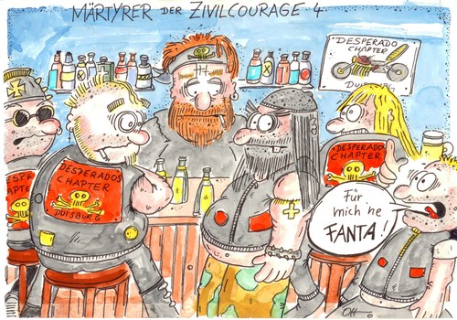 Cartoon: Märtyrer der Zivilcourage (medium) by Ottos tagged courage