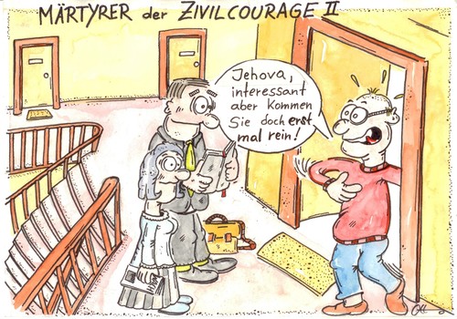 Cartoon: Märtyrer II (medium) by Ottos tagged der,letzte,tag,naht