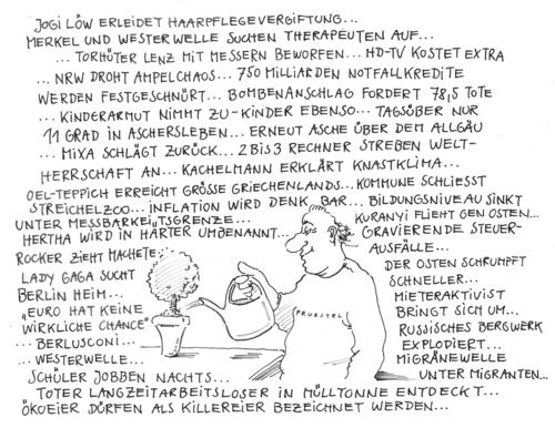 Cartoon: 11.mai 2010 (medium) by Andreas Prüstel tagged nachrichten,normalität