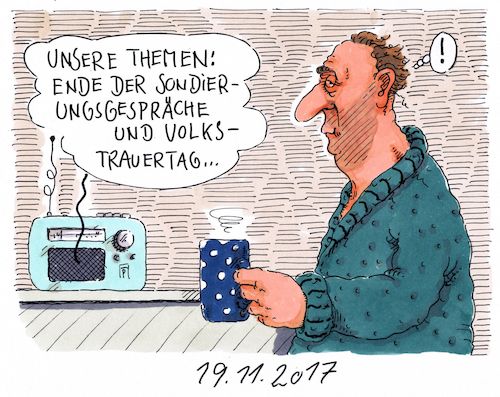 Cartoon: 19. november (medium) by Andreas Prüstel tagged jamaika,sondierungsgespräche,endspurt,volkstrauertag,cartoon,karikatur,andreas,pruestel,jamaika,sondierungsgespräche,endspurt,volkstrauertag,cartoon,karikatur,andreas,pruestel