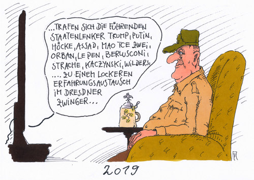 Cartoon: 2019 (medium) by Andreas Prüstel tagged vision,staatenlenker,demoratur,diktatur,treffen,trump,putin,höcke,assad,orban,le,pen,berlusconi,strache,kaczynski,wilders,dreden,dredner,zwinger,cartoon,karikatur,andreas,pruestel,vision,staatenlenker,demoratur,diktatur,treffen,trump,putin,höcke,assad,orban,le,pen,berlusconi,strache,kaczynski,wilders,dreden,dredner,zwinger,cartoon,karikatur,andreas,pruestel