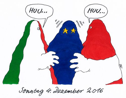 Cartoon: 4.dezember (medium) by Andreas Prüstel tagged verfassungsreverendum,italien,präsidentschaftswahl,österreich,eu,europa,cartoon,karikatur,andreas,pruestel,verfassungsreverendum,italien,präsidentschaftswahl,österreich,eu,europa,cartoon,karikatur,andreas,pruestel