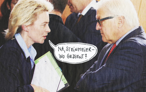 Cartoon: ... (medium) by Andreas Prüstel tagged von,der,leyen,steinmeier