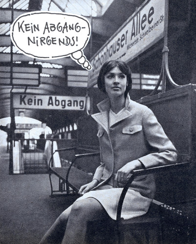 Cartoon: ... (medium) by Andreas Prüstel tagged berlin,schönhauser,allee,ubahn,station,ddr,abgang,cartoon,collage,andreas,pruestel