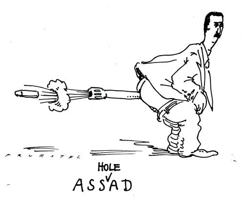 Cartoon: a s s a d (medium) by Andreas Prüstel tagged arschloch,mörder,syrien,diktator,assad,assad,diktator,syrien,mörder,arschloch
