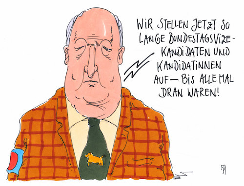 Cartoon: alle mal (medium) by Andreas Prüstel tagged afd,bundestag,fraktion,wahl,bundestagsvizepräsidentin,kandidatin,harder,kahnel,gauland,cartoon,karikatur,andreas,pruestel,afd,bundestag,fraktion,wahl,bundestagsvizepräsidentin,kandidatin,harder,kahnel,gauland,cartoon,karikatur,andreas,pruestel