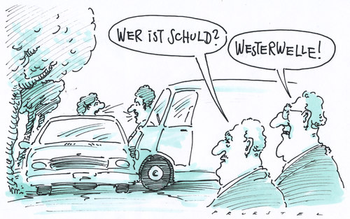 Cartoon: alles klar (medium) by Andreas Prüstel tagged westerwelle,fdp,westerwelle,fdp