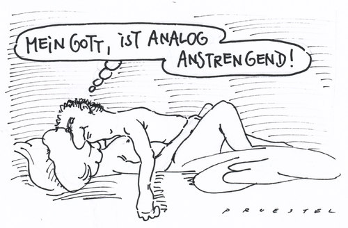 Cartoon: analog (medium) by Andreas Prüstel tagged realität,sex,realität,liebe