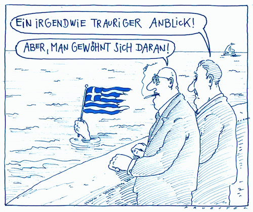 Cartoon: anhaltend traurig (medium) by Andreas Prüstel tagged eu,eurogruppe,griechenland,finanzminister,finanzhilfen,cartoon,karikatur,andreas,pruestel,eu,eurogruppe,griechenland,finanzminister,finanzhilfen,cartoon,karikatur,andreas,pruestel