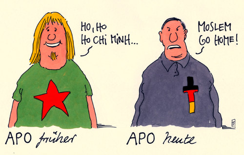 Cartoon: APO (medium) by Andreas Prüstel tagged apo,pegida,ho,chi,minh,islam,islamfeindlichkeit,moslem,cartoon,karikatur,andreas,pruestel,apo,pegida,ho,chi,minh,islam,islamfeindlichkeit,moslem,cartoon,karikatur,andreas,pruestel