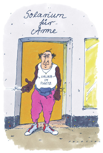 Cartoon: arm dran (medium) by Andreas Prüstel tagged urlaub,solarium,armut,hartz4,prüstel,andreas,karikatur,cartoon,bräunung,arme,hartz4,armut,solarium,urlaub,arme,bräunung,cartoon,karikatur,andreas,prüstel