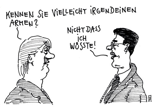 Cartoon: armut (medium) by Andreas Prüstel tagged deutschland,armut,armutsrisiko,armutskonferenz,bundesregierung,merkel,rösler,deutschland,armut,armutsrisiko,armutskonferenz,bundesregierung,merkel,rösler