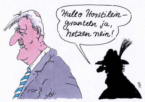 Cartoon: ausgehetzt (medium) by Andreas Prüstel tagged großdemo,münchen,bayern,csu,seehofer,hetzte,flüchtlingspolitik,cartoon,karikatur,andreas,pruestel,großdemo,münchen,bayern,csu,seehofer,hetzte,flüchtlingspolitik,cartoon,karikatur,andreas,pruestel