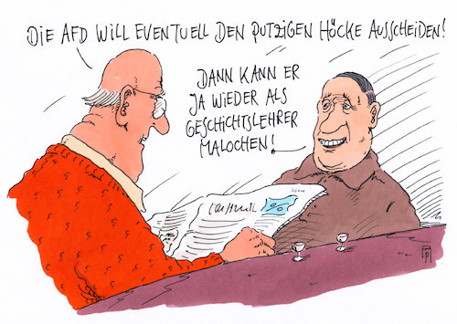 Cartoon: ausscheidung (medium) by Andreas Prüstel tagged afd,björn,höcke,parteiausschlußverfahren,frauke,petry,geschichtslehrer,cartoon,karikatur,andreas,pruestel,afd,björn,höcke,parteiausschlußverfahren,frauke,petry,geschichtslehrer,cartoon,karikatur,andreas,pruestel