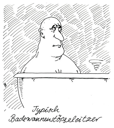 Cartoon: badefreuden (medium) by Andreas Prüstel tagged schimpfwort,baden,badewannen,fenuß,badewannenstöpsel,badewannenstöpselsitzer,cartoon,karkatur,schimpfwort,baden,badewannen,fenuß,badewannenstöpsel,badewannenstöpselsitzer,cartoon,karkatur