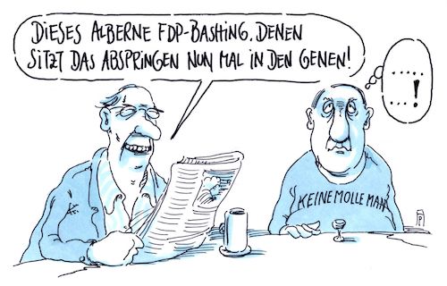 Cartoon: bashing (medium) by Andreas Prüstel tagged sondierungsgespräche,fdp,absprung,jamaika,koalition,möllemann,cartoon,karikatur,andreas,pruestel,sondierungsgespräche,fdp,absprung,jamaika,koalition,möllemann,cartoon,karikatur,andreas,pruestel