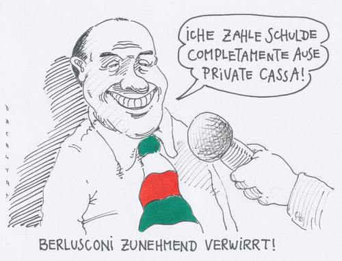 Cartoon: bella italia (medium) by Andreas Prüstel tagged berlusconi,staatsverschuldung,italien,berlusconi,staatsverschuldung,italien