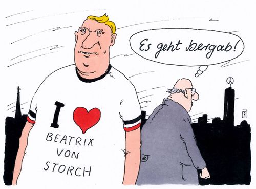 Cartoon: bergab (medium) by Andreas Prüstel tagged beatrix,von,storch,afd,deutschnational,rechtsradikal,cartoon,karikatur,andreas,pruestel,beatrix,von,storch,afd,deutschnational,rechtsradikal,cartoon,karikatur,andreas,pruestel