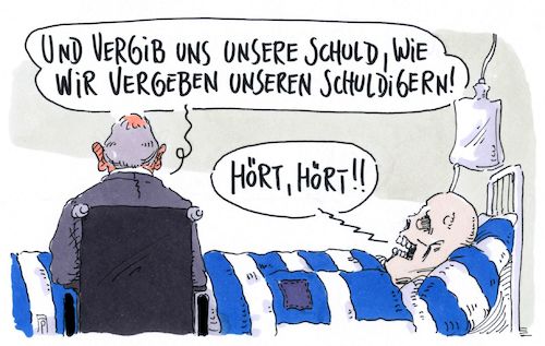 Cartoon: betbruder (medium) by Andreas Prüstel tagged eurogruppe,griechenland,neue,hilfszahlungen,schuldenerleichterungen,schäuble,cartoon,karikatur,andreas,pruestel,eurogruppe,griechenland,neue,hilfszahlungen,schuldenerleichterungen,schäuble,cartoon,karikatur,andreas,pruestel