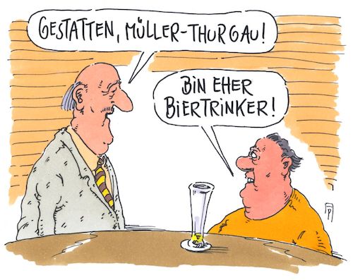 Cartoon: biertrinker (medium) by Andreas Prüstel tagged wein,bier,müller,thurgau,cartoon,karikatur,andreas,pruestel,wein,bier,müller,thurgau,cartoon,karikatur,andreas,pruestel