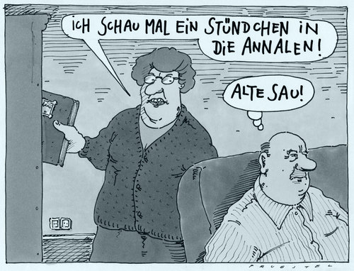 Cartoon: bildungsferne (medium) by Andreas Prüstel tagged lesen,annalen,geschichtsschreibung,anal,analverkehr,ehe,cartoon,karikatur,andreas,pruestel,lesen,annalen,geschichtsschreibung,anal,analverkehr,ehe,cartoon,karikatur,andreas,pruestel