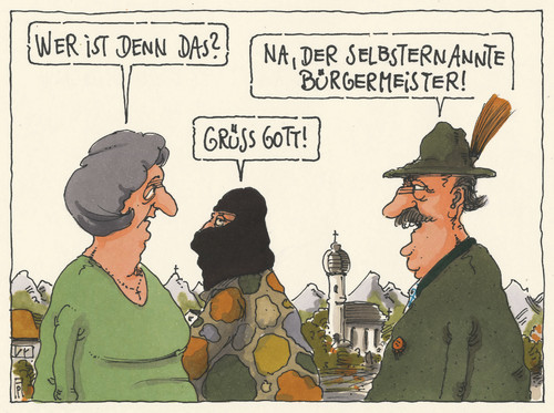 Cartoon: bürgermeister (medium) by Andreas Prüstel tagged ukraine,ostukraine,separatisten,russland,selbsternennung,bürgermeister,bayern,cartoon,karikatur,ukraine,ostukraine,separatisten,russland,selbsternennung,bürgermeister,bayern,cartoon,karikatur