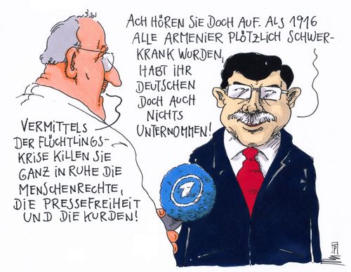 Cartoon: davutoglu (medium) by Andreas Prüstel tagged türkei,ministerpräsident,ahmet,davutoglu,flüchtlinge,eu,europa,flüchtlingsgipfel,meinungsfreiheit,pressefreiheit,menschenrechte,kurden,genozid,armenier,deutschland,abhängigkeiten,cartoon,karikatur,andreas,pruestel,türkei,ministerpräsident,ahmet,davutoglu,flüchtlinge,eu,europa,flüchtlingsgipfel,meinungsfreiheit,pressefreiheit,menschenrechte,kurden,genozid,armenier,deutschland,abhängigkeiten,cartoon,karikatur,andreas,pruestel