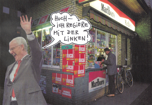 Cartoon: der arbeiterführer (medium) by Andreas Prüstel tagged rüttgers,nrwwahlen