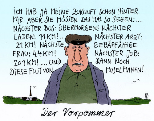 Cartoon: der vorpommer (medium) by Andreas Prüstel tagged mecklenburg,vorpommern,landtagswahlen,vorpommer,bevölkerung,unterversorgung,afd,flüchtlinge,flüchtlingspolitik,cartoon,karikatur,andreas,pruestel,mecklenburg,vorpommern,landtagswahlen,vorpommer,bevölkerung,unterversorgung,afd,flüchtlinge,flüchtlingspolitik,cartoon,karikatur,andreas,pruestel