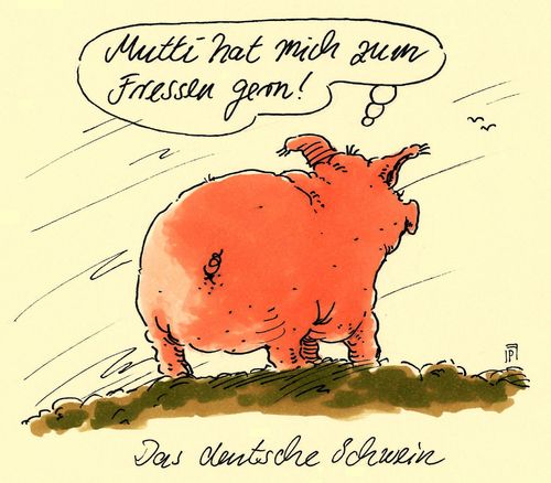 Cartoon: deutsches schwein (medium) by Andreas Prüstel tagged schweinefleisch,schwein,kantinen,schulen,ernährung,cdu,islam,muslime,merkel,cartoon,karikatur,andreas,pruestel,schweinefleisch,schwein,kantinen,schulen,ernährung,cdu,islam,muslime,merkel,cartoon,karikatur,andreas,pruestel
