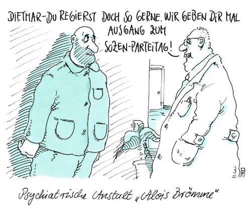 Cartoon: dietmar (medium) by Andreas Prüstel tagged spd,parteitag,groko,kontroverse,psychiatrie,cartoon,karikatur,andreas,pruestel,spd,parteitag,groko,kontroverse,psychiatrie,cartoon,karikatur,andreas,pruestel