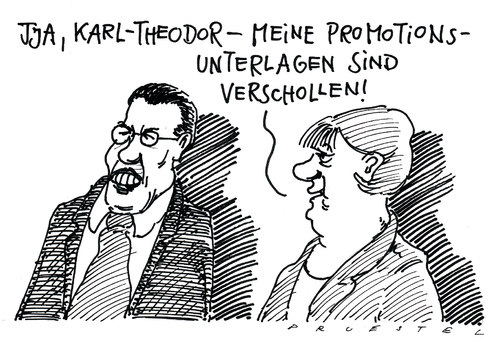 Cartoon: doktoren (medium) by Andreas Prüstel tagged guttenberg,doktorarbeit,plagiat,merkel,guttenberg,doktorarbeit,plagiat,angela merkel,angela,merkel