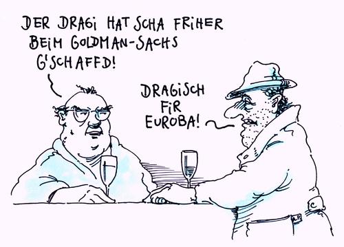 Cartoon: dragi (medium) by Andreas Prüstel tagged prüstel,andreas,karikatur,cartoon,sachs,goldman,dragi,mario,zentralbank,europäische,euro,eu,eu,euro,europäische,zentralbank,mario,dragi,goldman,sachs,cartoon,karikatur,andreas,prüstel