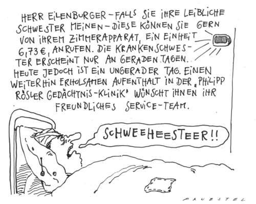 Cartoon: drittklassig (medium) by Andreas Prüstel tagged kassenpatient,gesundheitsreform,klinik,rösler,3klassenmedizin,kassenpatient,gesundheitsreform,klinik,rösler,gesundheit,krankenkasse,patient