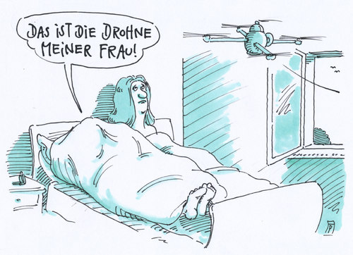 Cartoon: drohne spezial (medium) by Andreas Prüstel tagged drohne,überwachung,intimsphäre,ausspionierung,cartoon,karikatur,andreas,pruestel,drohne,überwachung,intimsphäre,ausspionierung,cartoon,karikatur,andreas,pruestel