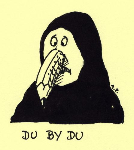 Cartoon: du by du (medium) by Andreas Prüstel tagged portrait,zeichner,cartoonist,karikaturist,zweifel,schaffenskrise,kreativität,du