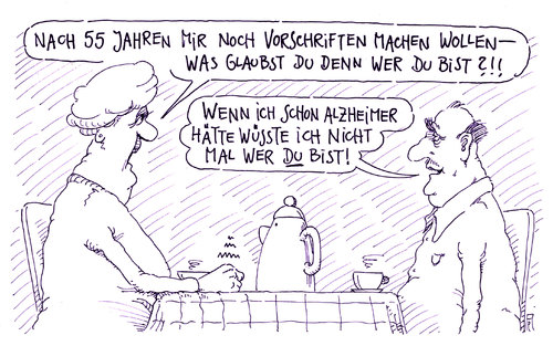 Cartoon: dudu (medium) by Andreas Prüstel tagged ehe,ehepaar,senioren,streit,alzheimer,demenz,cartoon,karikatur,andreas,pruestel,ehe,ehepaar,senioren,streit,alzheimer,demenz,cartoon,karikatur,andreas,pruestel