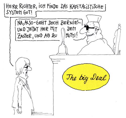 Cartoon: ecclestone (medium) by Andreas Prüstel tagged pruestel,andreas,karikatur,cartoon,zitat,kapitalismus,richter,justiz,freikauf,bestechungsverdacht,eins,formel,prozess,ecclestone,bernie,bernie,ecclestone,prozess,formel,eins,bestechungsverdacht,freikauf,justiz,richter,kapitalismus,zitat,cartoon,karikatur,andreas,pruestel