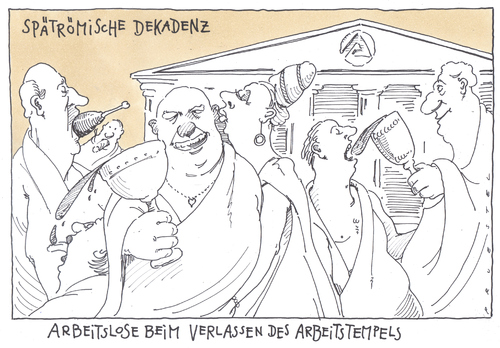 Cartoon: einhalt den schmarotzern (medium) by Andreas Prüstel tagged westerwelle,arbeitslose,guido westerwelle,arbeitslose,arbeitslosigkeit,arbeit,job,hartz,guido,westerwelle