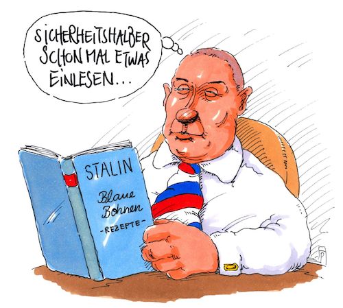 Cartoon: einlesen (medium) by Andreas Prüstel tagged russland,ukraine,konflikt,kriegsgefahr,putin,stalin,cartoon,karikatur,andreas,pruestel,russland,ukraine,konflikt,kriegsgefahr,putin,stalin,cartoon,karikatur,andreas,pruestel