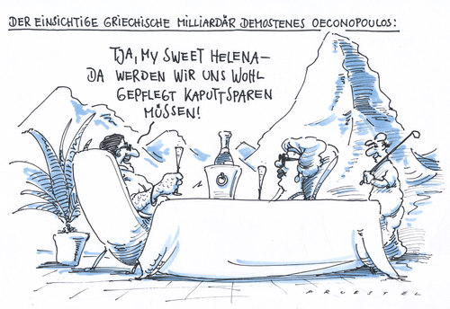 Cartoon: einsichtig (medium) by Andreas Prüstel tagged griechenland,staatskrise,staatsverschuldung,eurokrise,milliardär,kapitalflucht,schweiz,zermatt,matterhorn,griechenland,staatsverschuldung,staatskrise,eurokrise,milliardär,kapitalflucht,zermatt,schweiz,matterhorn