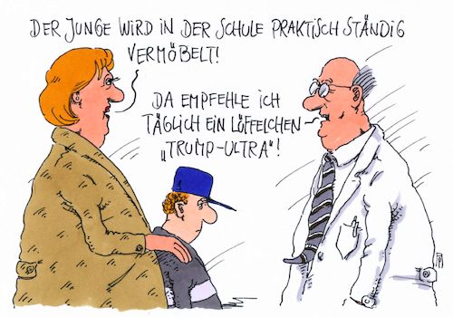 Cartoon: empfehlung (medium) by Andreas Prüstel tagged usa,trump,cartoon,karikatur,andreas,pruestel,usa,trump,cartoon,karikatur,andreas,pruestel