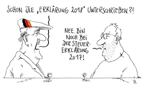 Cartoon: erklärung (medium) by Andreas Prüstel tagged erklärung,zwanzigachtzehn,konservative,nationalisten,steuererklärung,cartoon,karikatur,andreas,pruestel,erklärung,zwanzigachtzehn,konservative,nationalisten,steuererklärung,cartoon,karikatur,andreas,pruestel