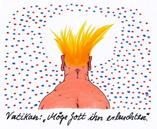 Cartoon: erleuchtung (medium) by Andreas Prüstel tagged usa,präsidentschaftswahl,präsident,donald,trump,vatikan,erleuchtung,cartoon,karikatur,andreas,pruestel,usa,präsidentschaftswahl,präsident,donald,trump,vatikan,erleuchtung,cartoon,karikatur,andreas,pruestel