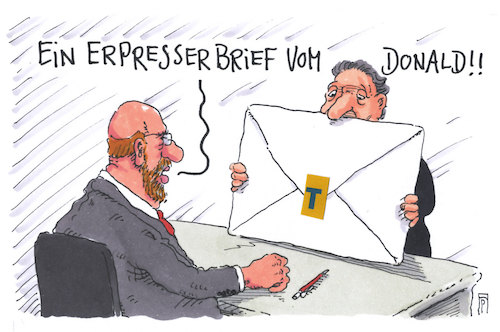 Cartoon: erpressung (medium) by Andreas Prüstel tagged spd,martin,schulz,trump,usa,deutschland,europa,erpressung,cartoon,karikatur,andreas,pruestel,spd,martin,schulz,trump,usa,deutschland,europa,erpressung,cartoon,karikatur,andreas,pruestel