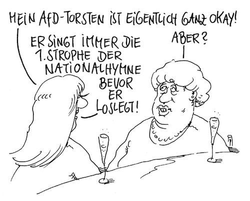 Cartoon: erste strophe (medium) by Andreas Prüstel tagged afd,nationalhymne,erste,strophe,cartoon,karikatur,andreas,pruestel,afd,nationalhymne,erste,strophe,sex,cartoon,karikatur,andreas,pruestel