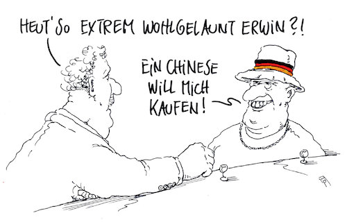 Cartoon: erwin (medium) by Andreas Prüstel tagged deutschland,china,wirtschaft,firmenkäufe,technologiediebstahl,cartoon,karikatur,andreas,pruestel,deutschland,china,wirtschaft,firmenkäufe,technologiediebstahl,cartoon,karikatur,andreas,pruestel