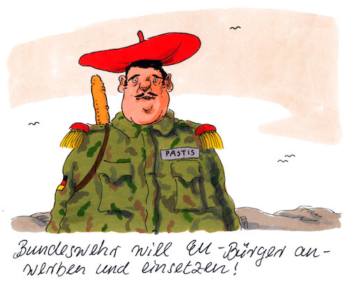 Cartoon: eu-bürger (medium) by Andreas Prüstel tagged bundeswehr,eubürger,anwerbung,cartoon,karikatur,andreas,pruestel,bundeswehr,eubürger,anwerbung,cartoon,karikatur,andreas,pruestel