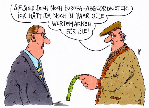 Cartoon: europäische werte (medium) by Andreas Prüstel tagged flüchtlingskrise,europa,eu,wertegemeinschaft,europäische,werte,europaabgeordneter,wertemarken,cartoon,karikatur,andreas,pruestel,flüchtlingskrise,europa,eu,wertegemeinschaft,europäische,werte,europaabgeordneter,wertemarken,cartoon,karikatur,andreas,pruestel