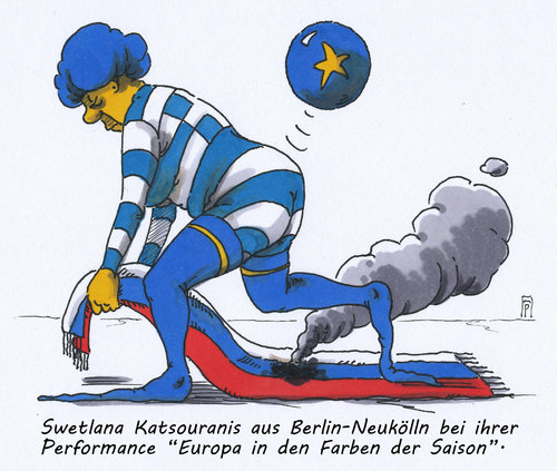 Cartoon: europafarben (medium) by Andreas Prüstel tagged europa,eu,euro,griechenland,ukraine,russland,berlin,neukölln,performance,künstlerin,cartoon,karikatur,andreas,pruestel,europa,eu,euro,griechenland,ukraine,russland,berlin,neukölln,performance,künstlerin,cartoon,karikatur,andreas,pruestel